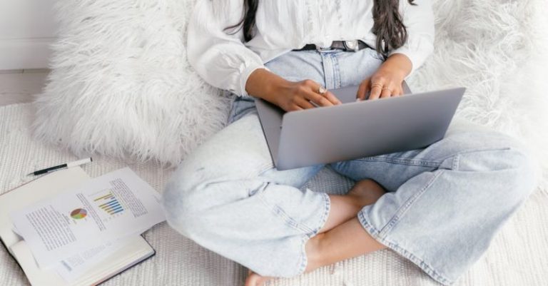 Gamification E-learning - E-learning with a Laptop and a Book on a Floor