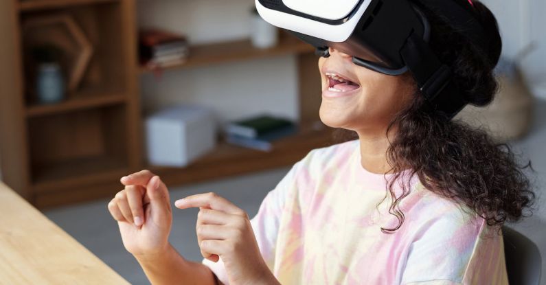 VR Learning - Photo of Girl Using Vr Headset